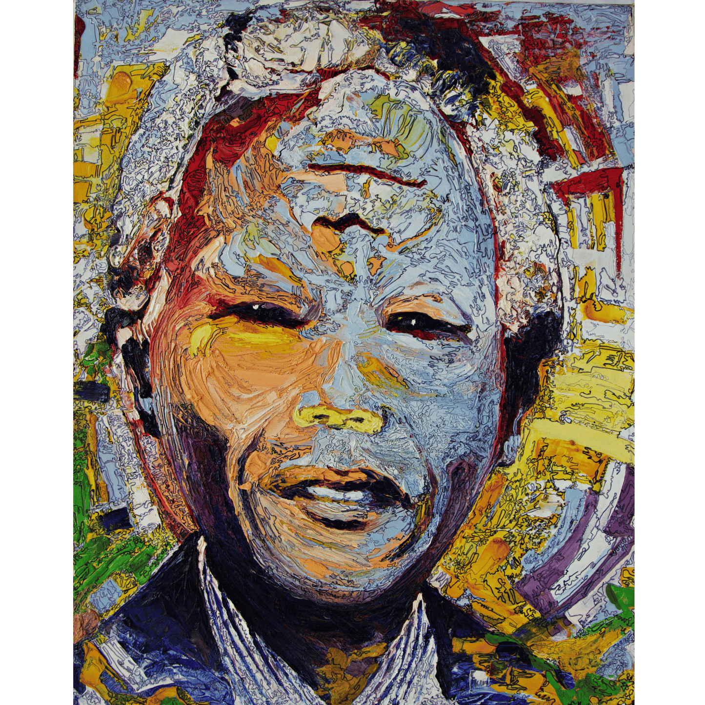 Reversible Painting - Nelson Mandela and F.W De Klerk