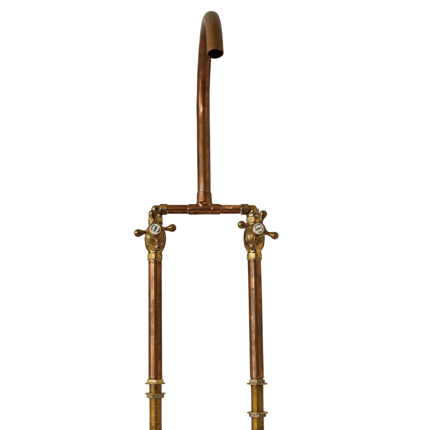 Solid brass and copper customised pillar kitchen mixer