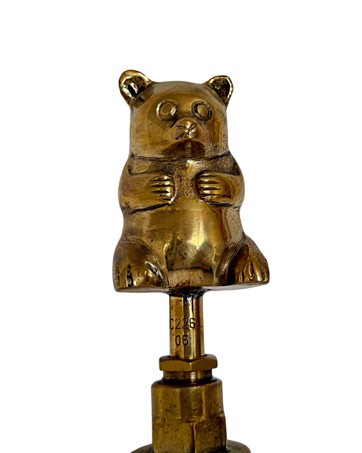 Solid Brass Animal Tap (Teddy Bear) with Copper Spout