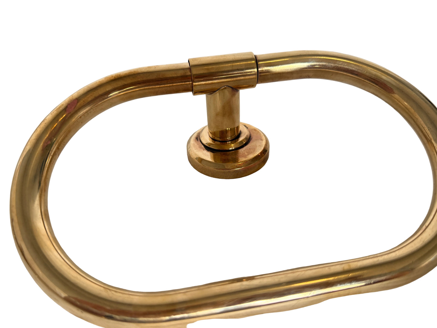 Elegant Solid Brass Wall-Mounted Oval Towel Ring