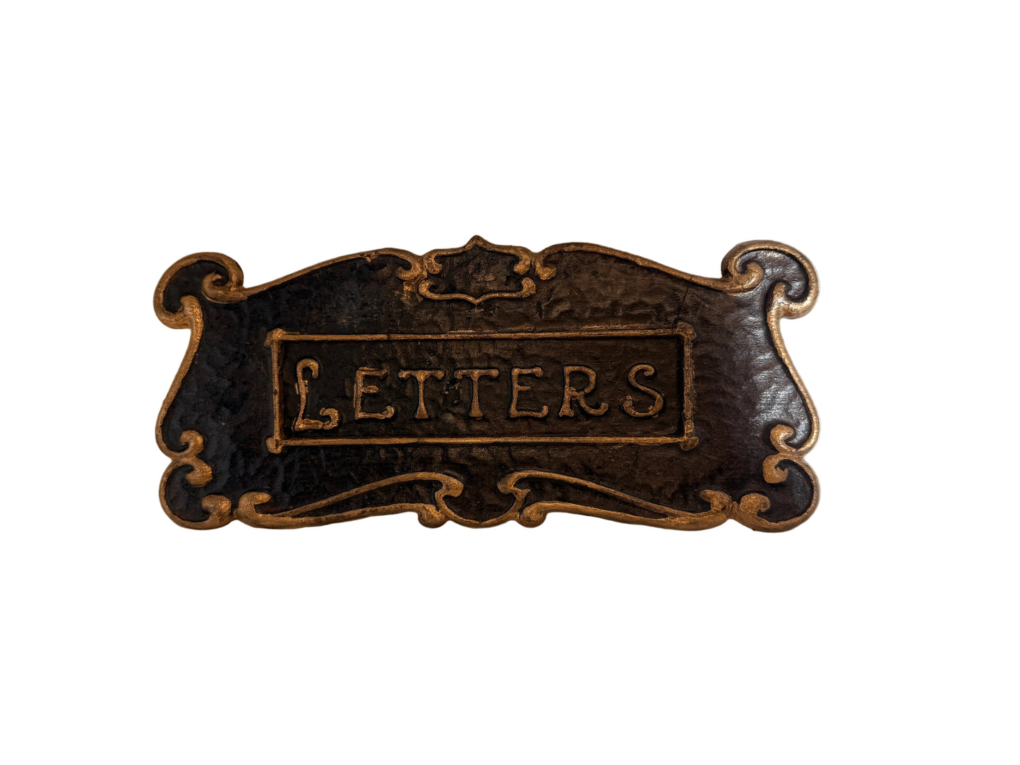 Antique Art Nouveau-Style Door Mail Slot