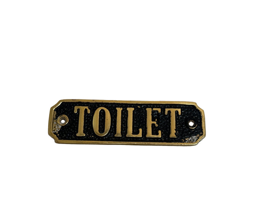 Solid Brass Toilet Sign