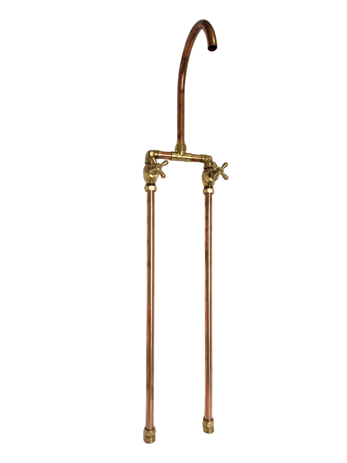 Solid Brass and Copper Freestanding bath mixer