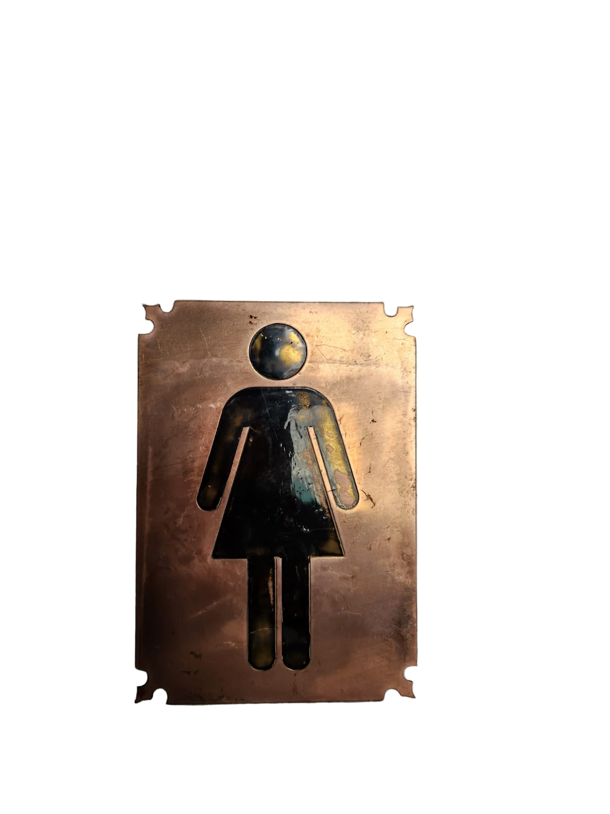 Copper Female Restroom Symbol Plaque