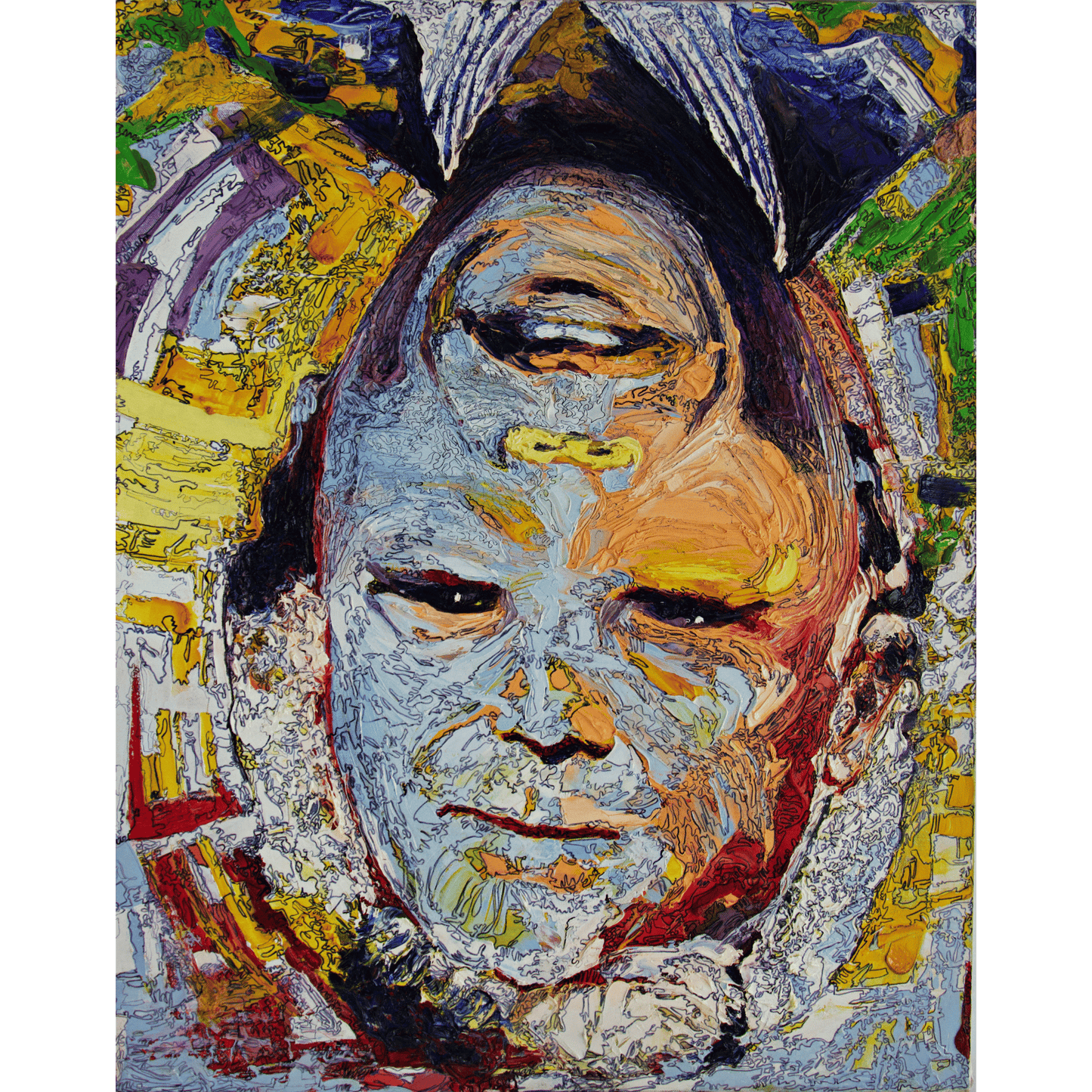 Reversible Painting - Nelson Mandela and F.W De Klerk