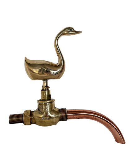 Solid Brass Animal Taps-Swan with copper spout