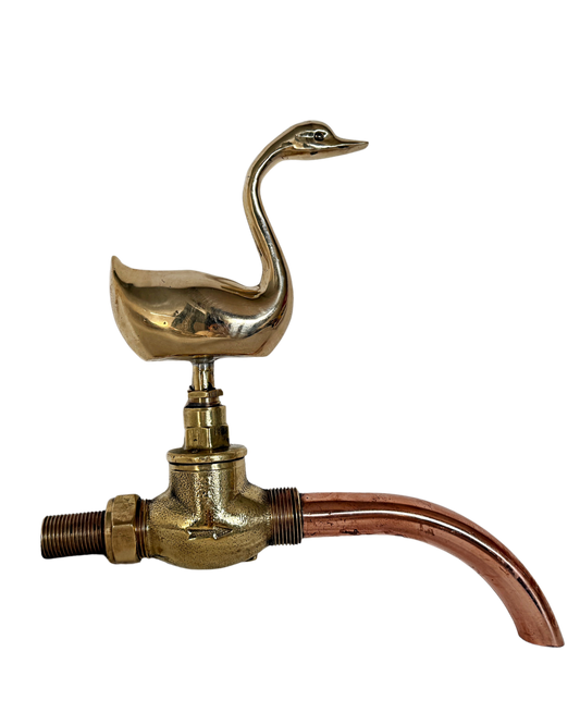 Solid Brass Animal Taps-Swan with copper spout