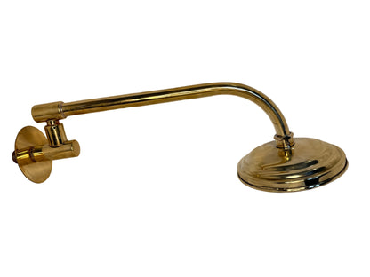 Solid Brass Burlington Riviera Swivel AirBurst Shower Head with Wall-Mounted Arm