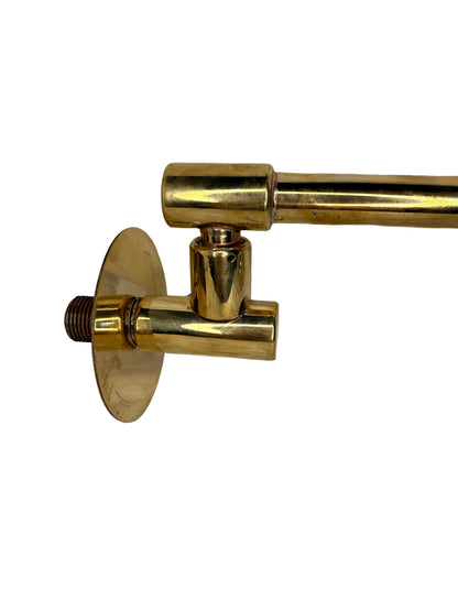Solid Brass Burlington Riviera Swivel AirBurst Shower Head with Wall-Mounted Arm