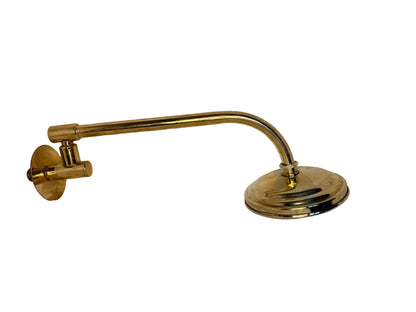 Solid Brass Burlington Riviera Swivel AirBurst Shower Head with Wall-Mounted Arm
