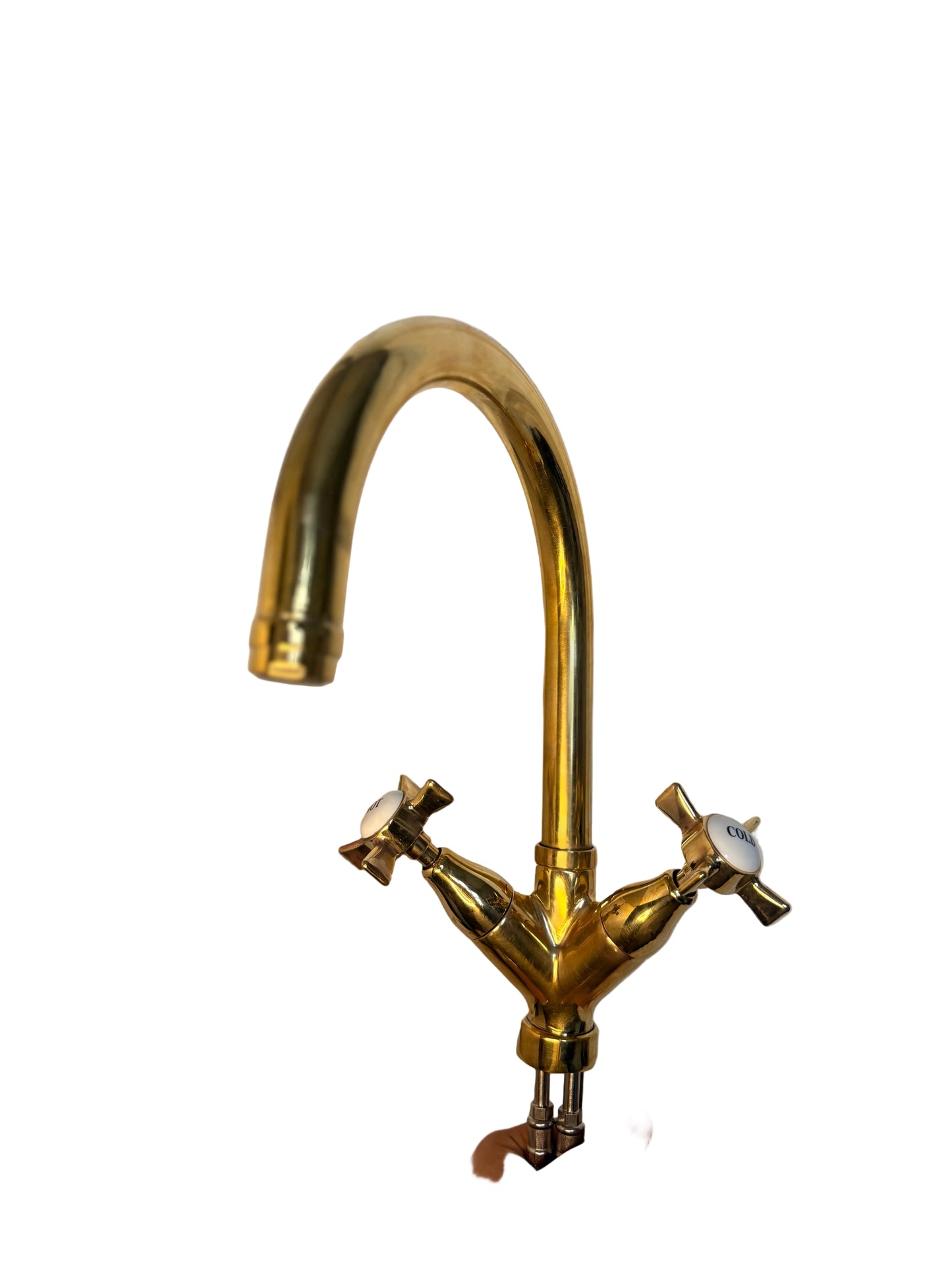 Vintage-Style Solid Brass Kitchen Mixer