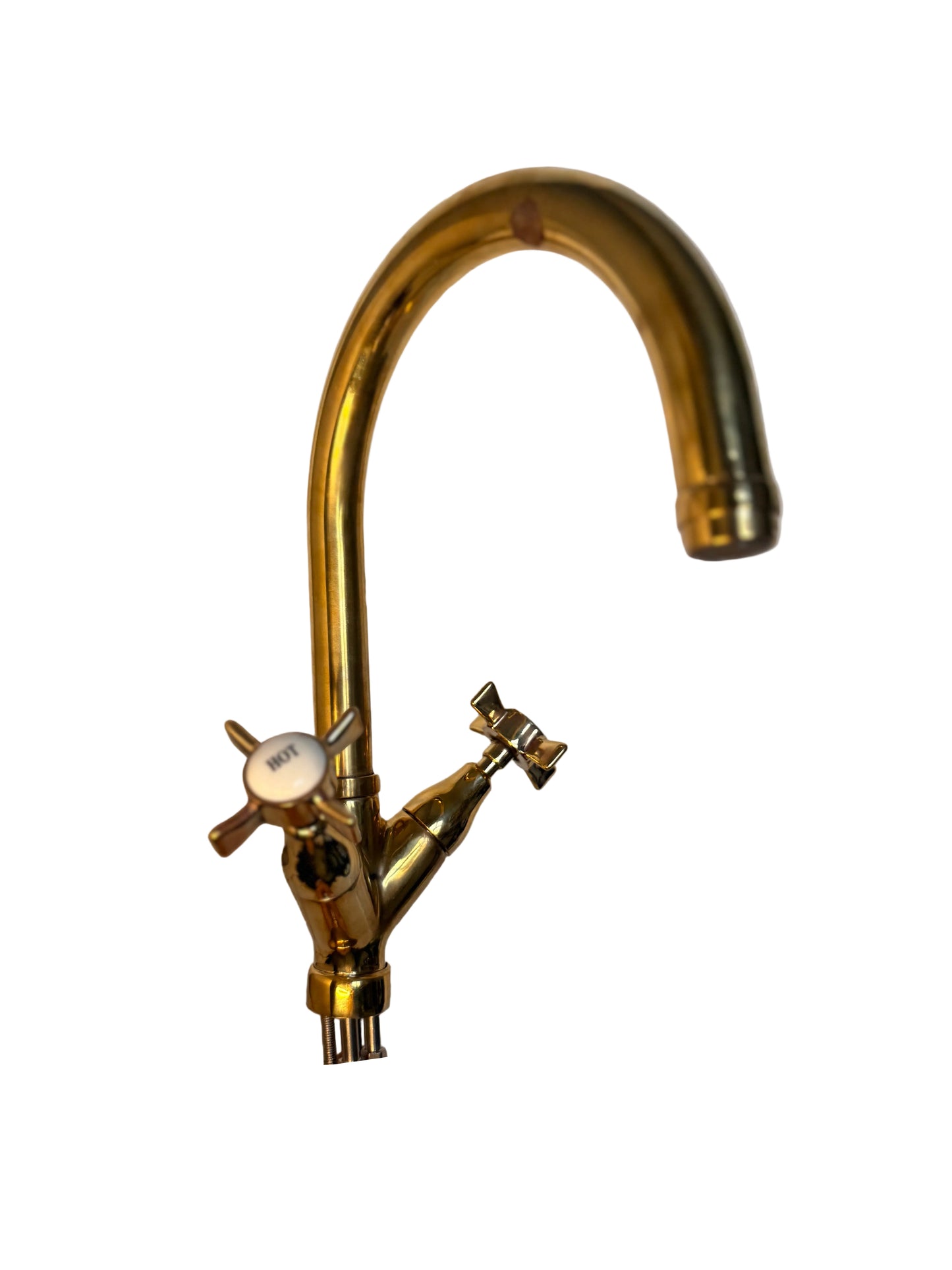 Vintage-Style Solid Brass Kitchen Mixer