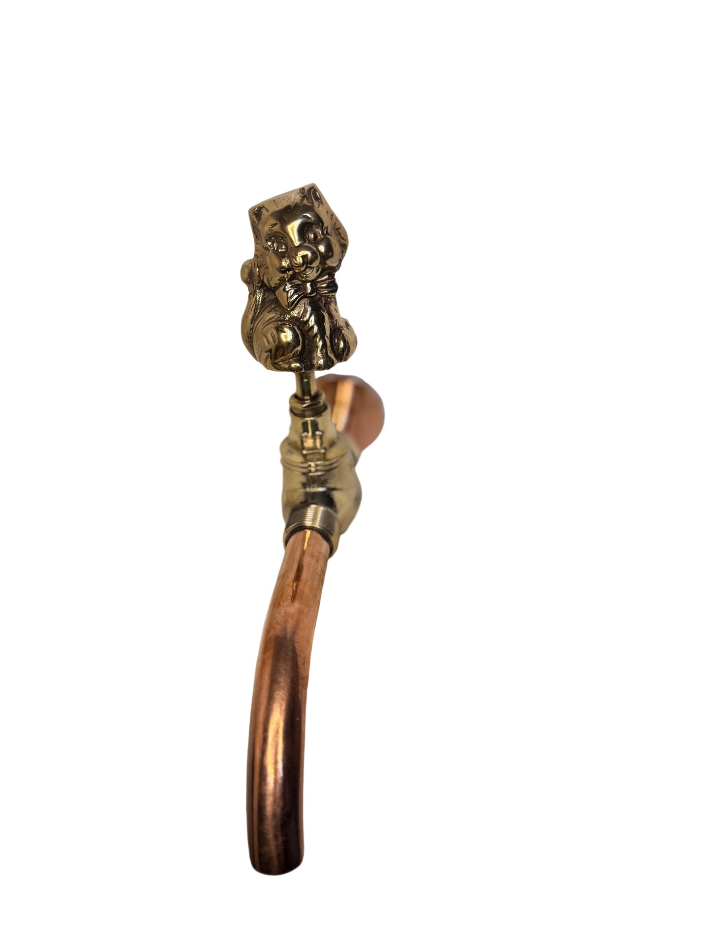 Solid Brass Animal Tap with copper spout -Teddy Bear