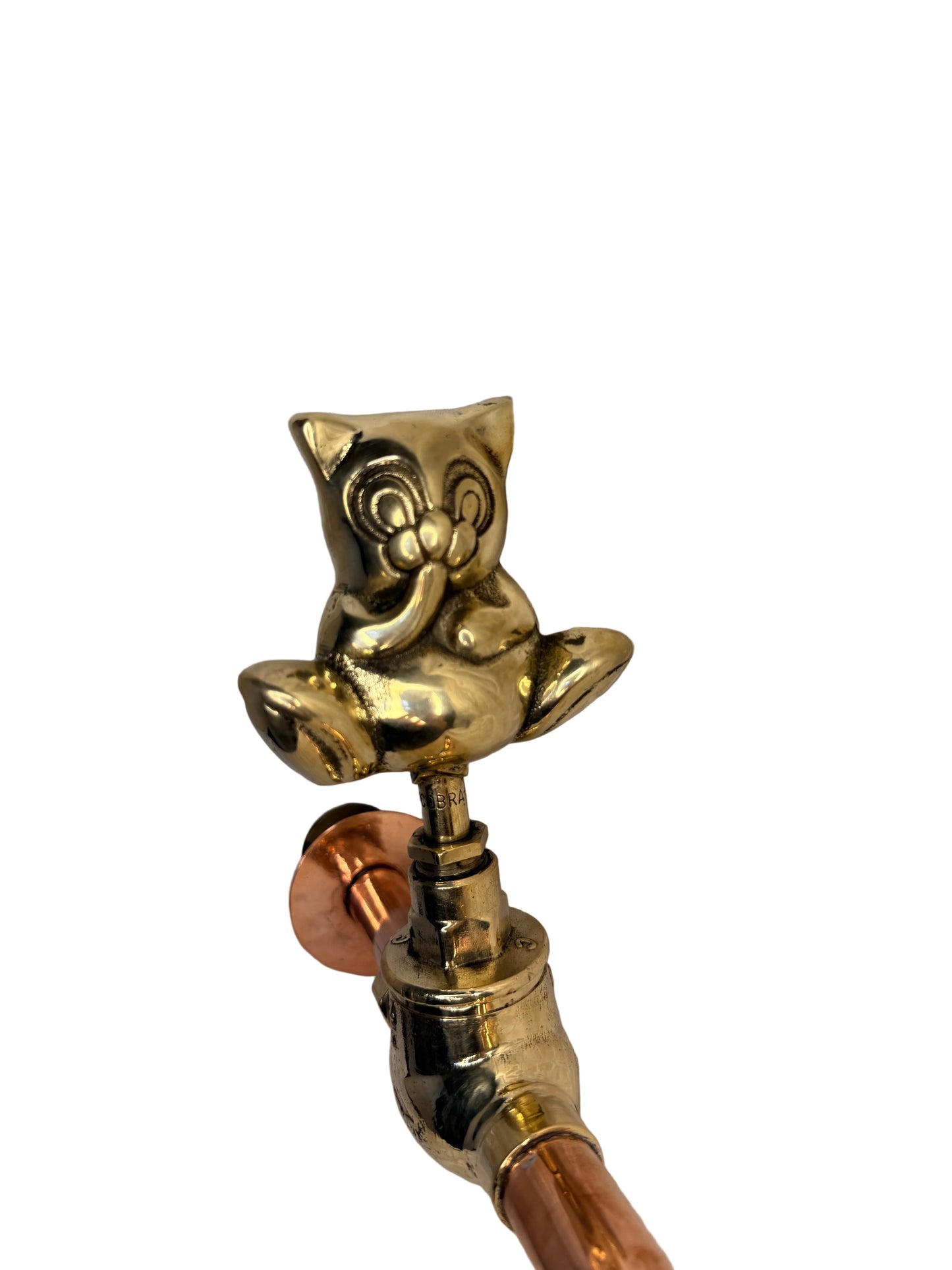 Solid Brass Animal with copper spout -Cat