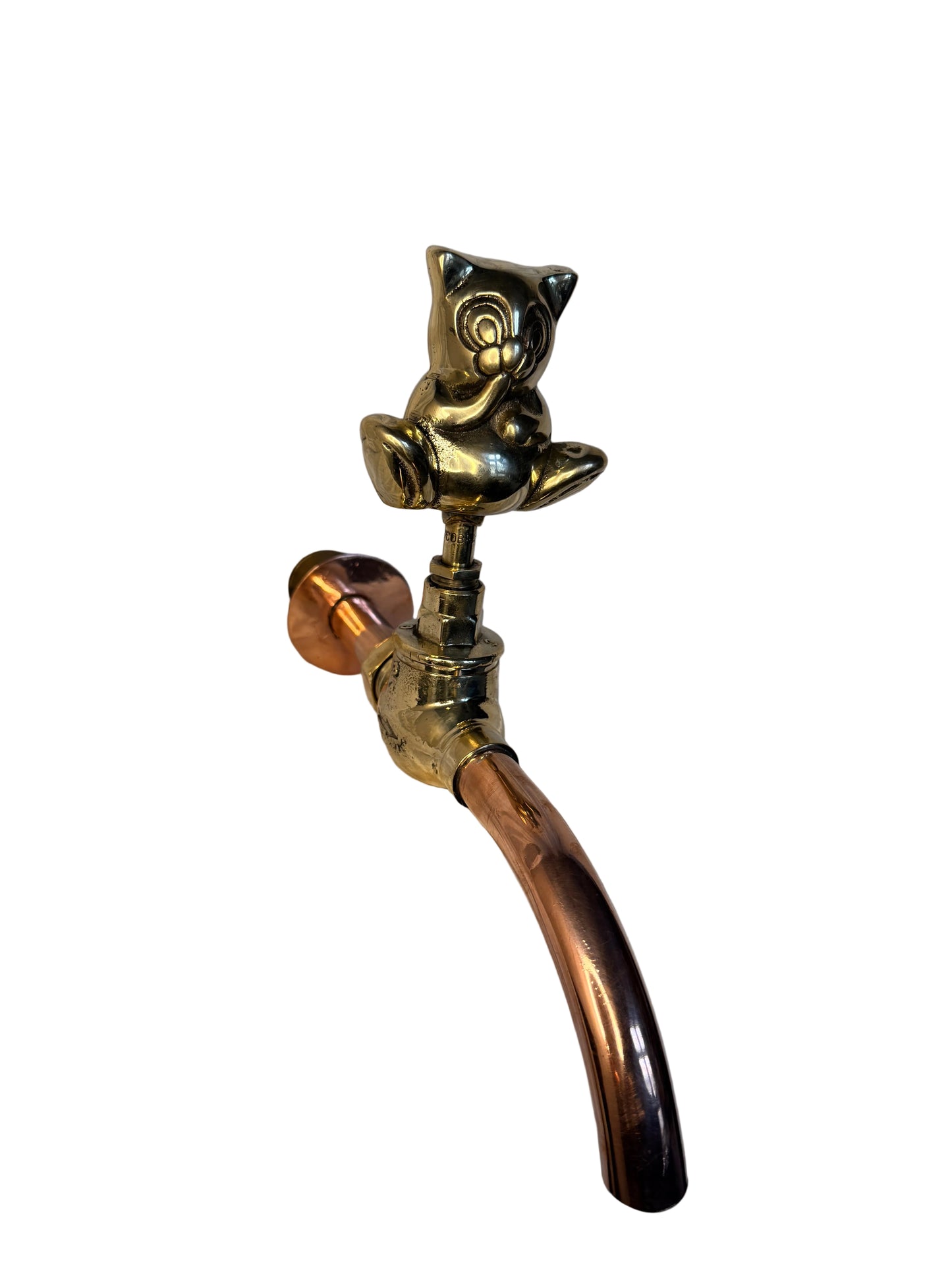 Solid Brass Animal with copper spout -Cat