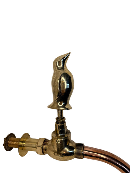 Solid Brass Animal Tap with brass spout -Penguin