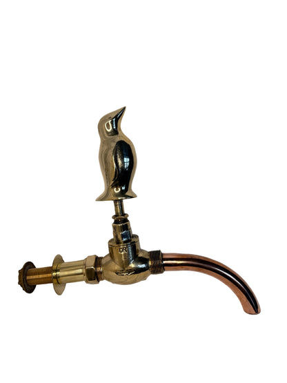 Solid Brass Animal Tap with brass spout -Penguin