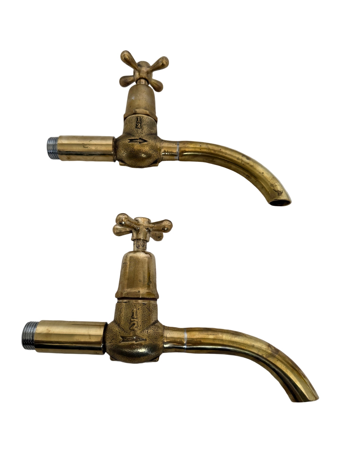Solid Brass Bib taps with extensions