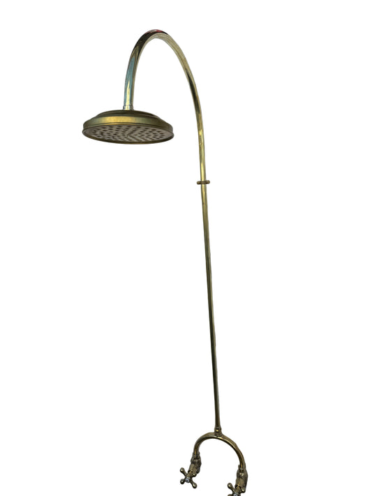 Exposed Solid Brass shower set with curved finish
