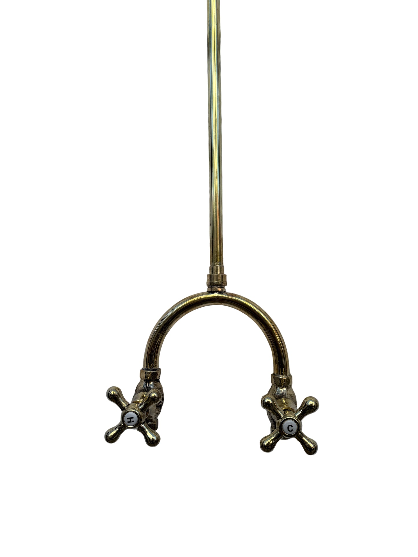 Exposed Solid Brass shower set with curved finish