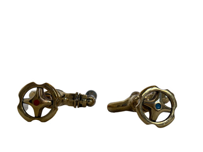 Solid Copper and Brass Pillar taps with bespoke gate valve handles