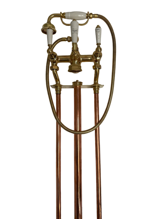 Antique Freestanding Bath Shower Mixer with Hand Shower Attachment