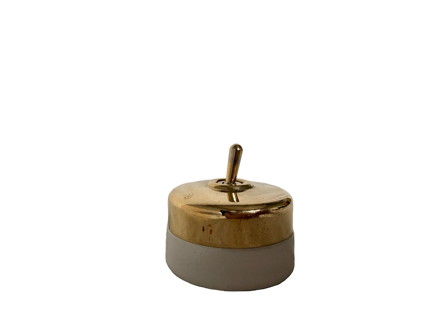 Solid Brass Vintage-Style Brass & Ceramic Toggle Light Switch