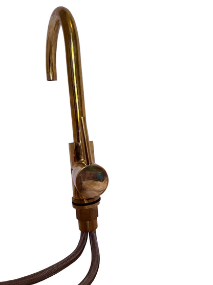 Solid Brass Kitchen Mixer Tap – Pillar Type, Swivel Spout, Single Lever Mixer