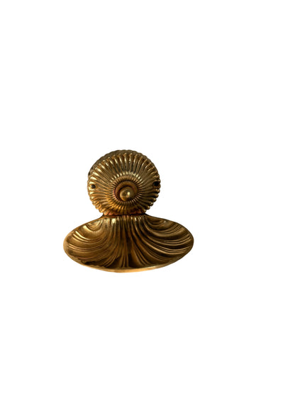 Solid Brass Wall-Mounted Soap Dish with Ribbed Shell Design