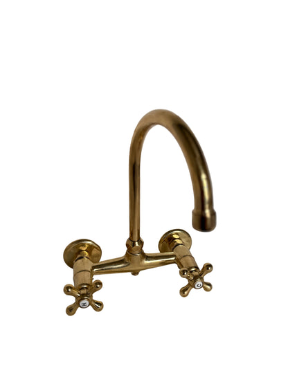 Solid Brass Wall Mounted Kitchen Mixer Tap