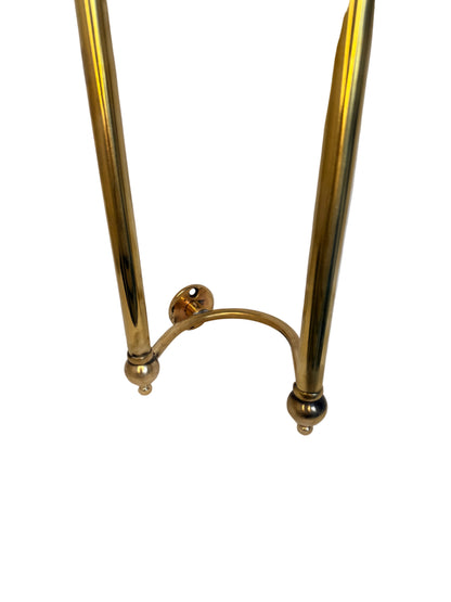 Solid Brass Floral Double Towel Rail