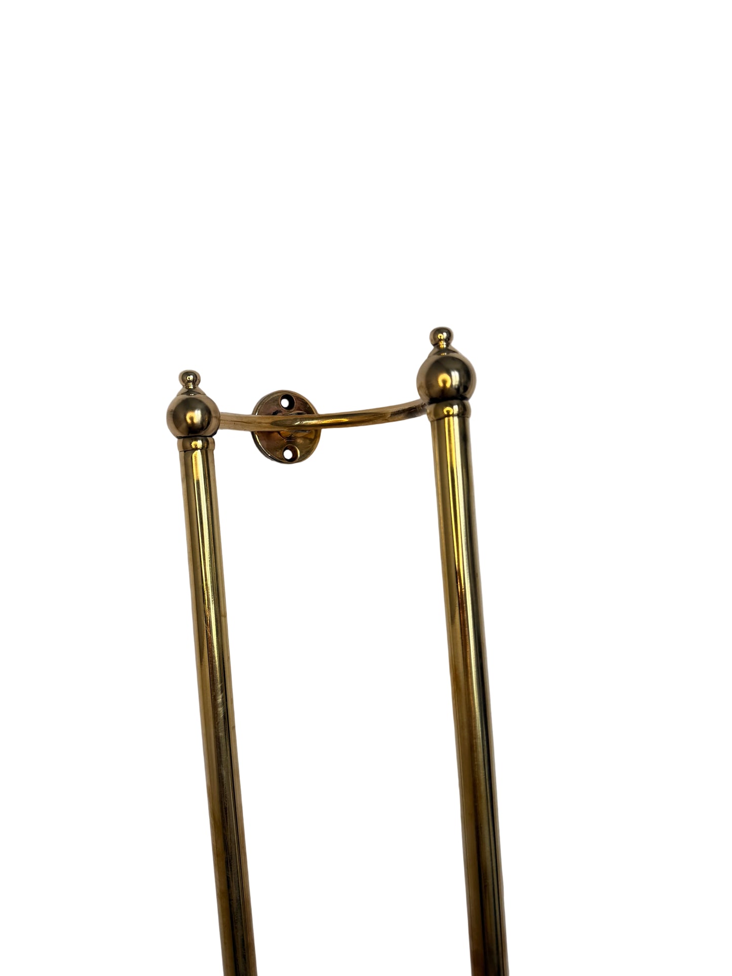 Solid Brass Floral Double Towel Rail