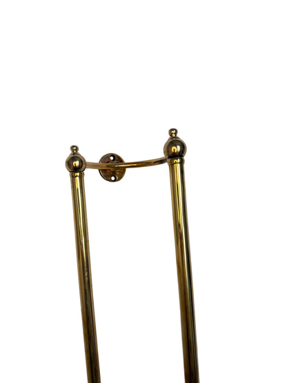 Solid Brass Floral Double Towel Rail