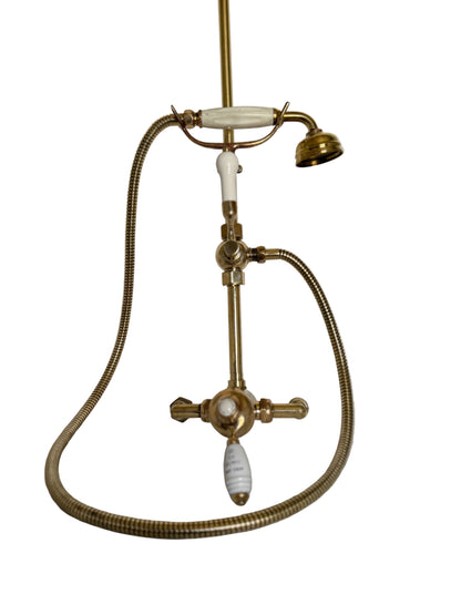 Solid Brass Kingston Wall-Mounted Rain Drop Shower System with Hand Shower