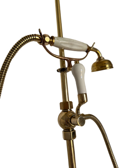 Solid Brass Kingston Wall-Mounted Rain Drop Shower System with Hand Shower