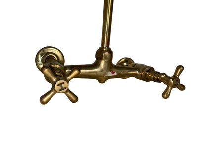 Solid Brass Wall-Mounted Kitchen Mixer Tap