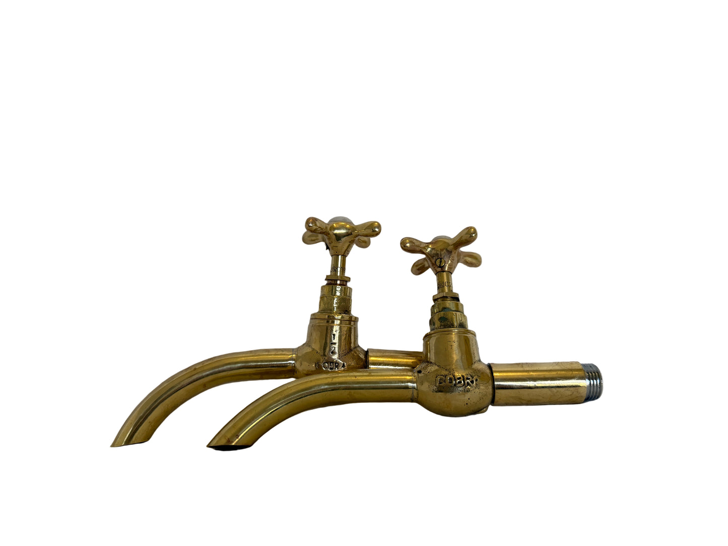Solid Brass Bib taps with extensions