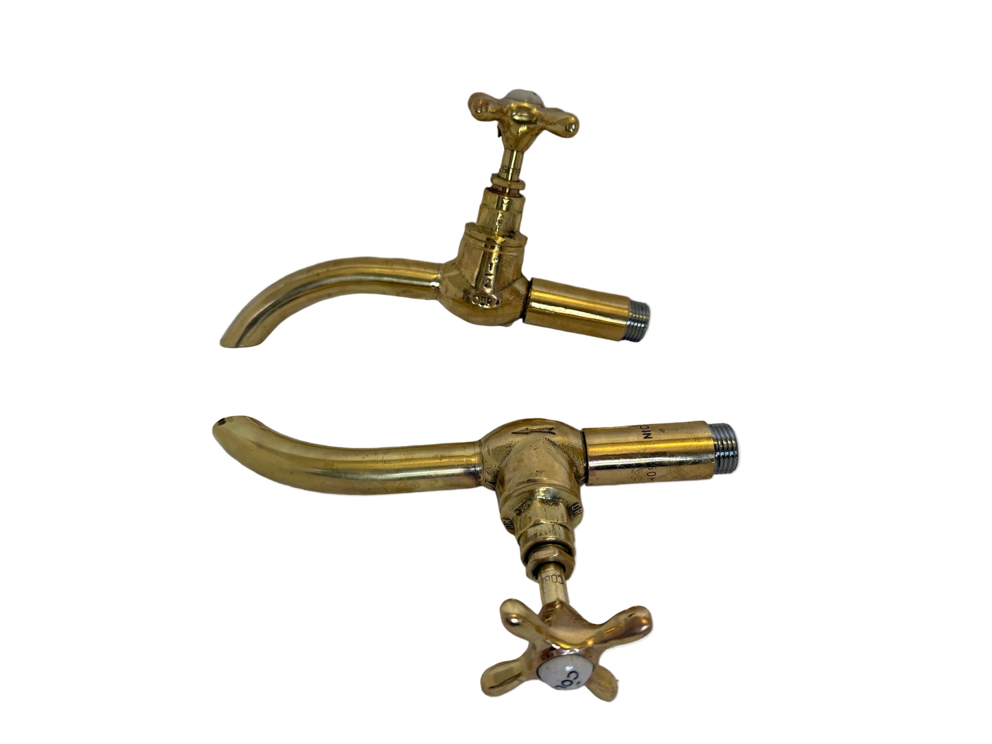 Solid Brass Bib taps with extensions