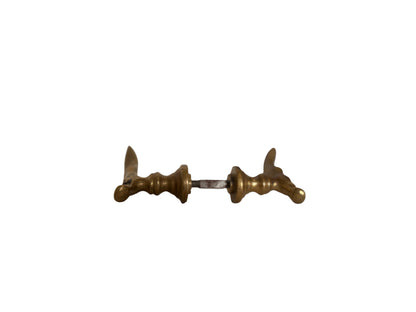 Brass Door Handle Set with Distinctive Lever Design