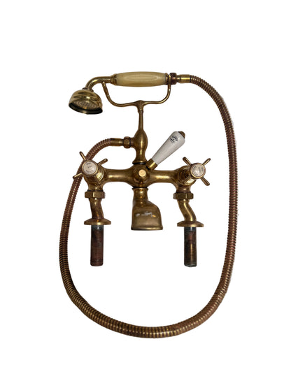 Solid Brass Pillar-Mounted Bath Mixer
