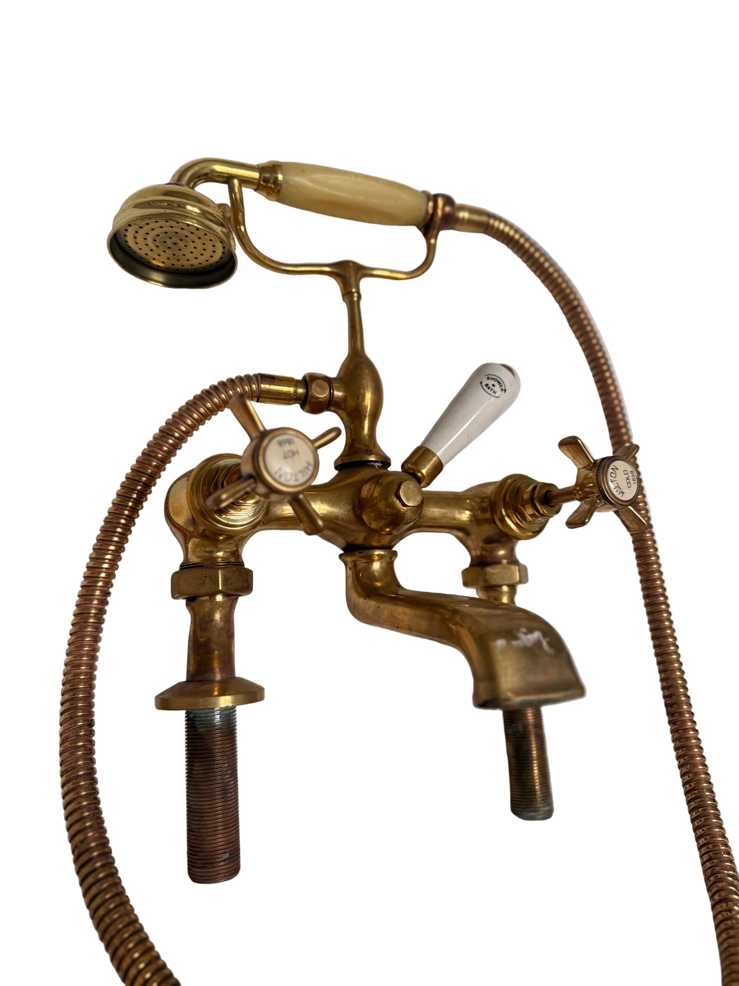 Solid Brass Pillar-Mounted Bath Mixer