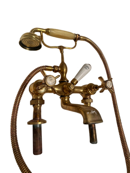 Solid Brass Pillar-Mounted Bath Mixer