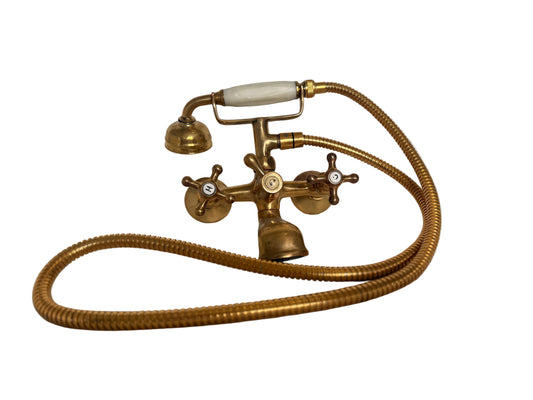 Solid Brass Wall-Mounted Bath Mixer