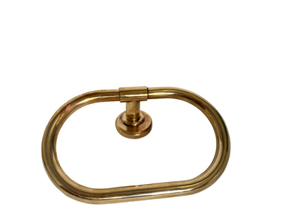 Elegant Solid Brass Wall-Mounted Oval Towel Ring