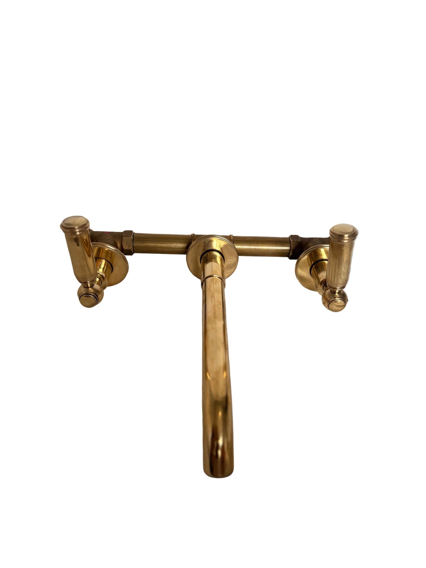 Solid Brass Wall-Mounted Mixer with Lever Handles