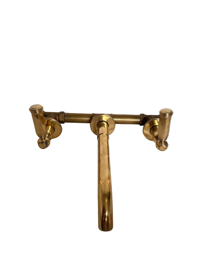 Solid Brass Wall-Mounted Mixer with Lever Handles