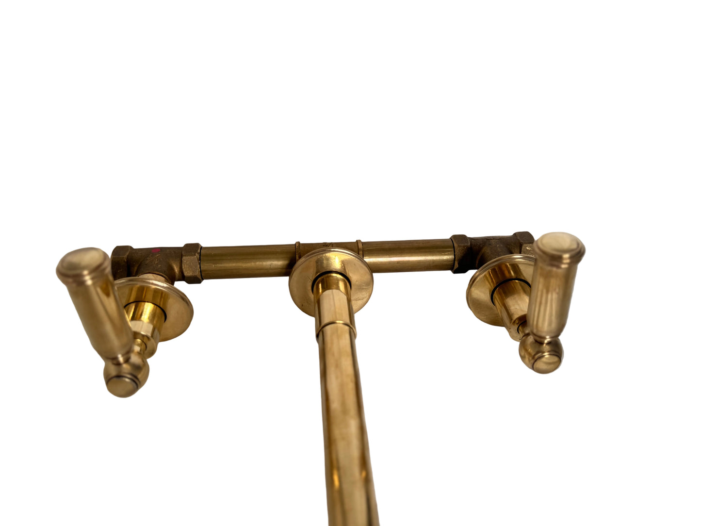 Solid Brass Wall-Mounted Mixer with Lever Handles