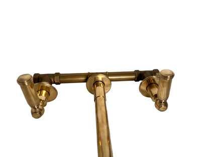 Solid Brass Wall-Mounted Mixer with Lever Handles
