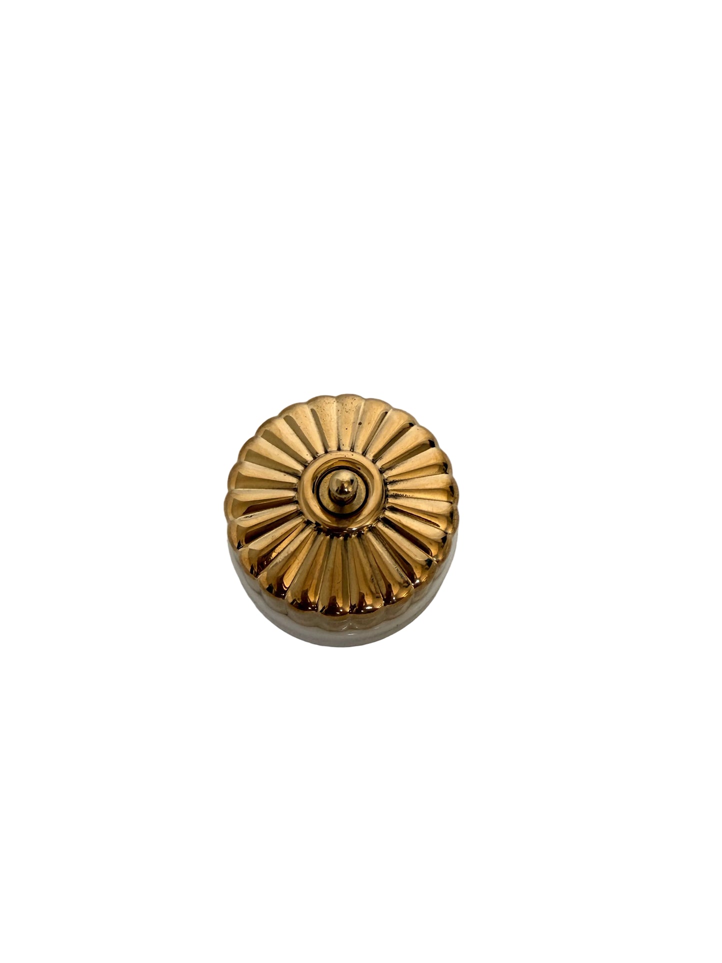Vintage-Style Brass & White Ceramic Toggle Light Switch