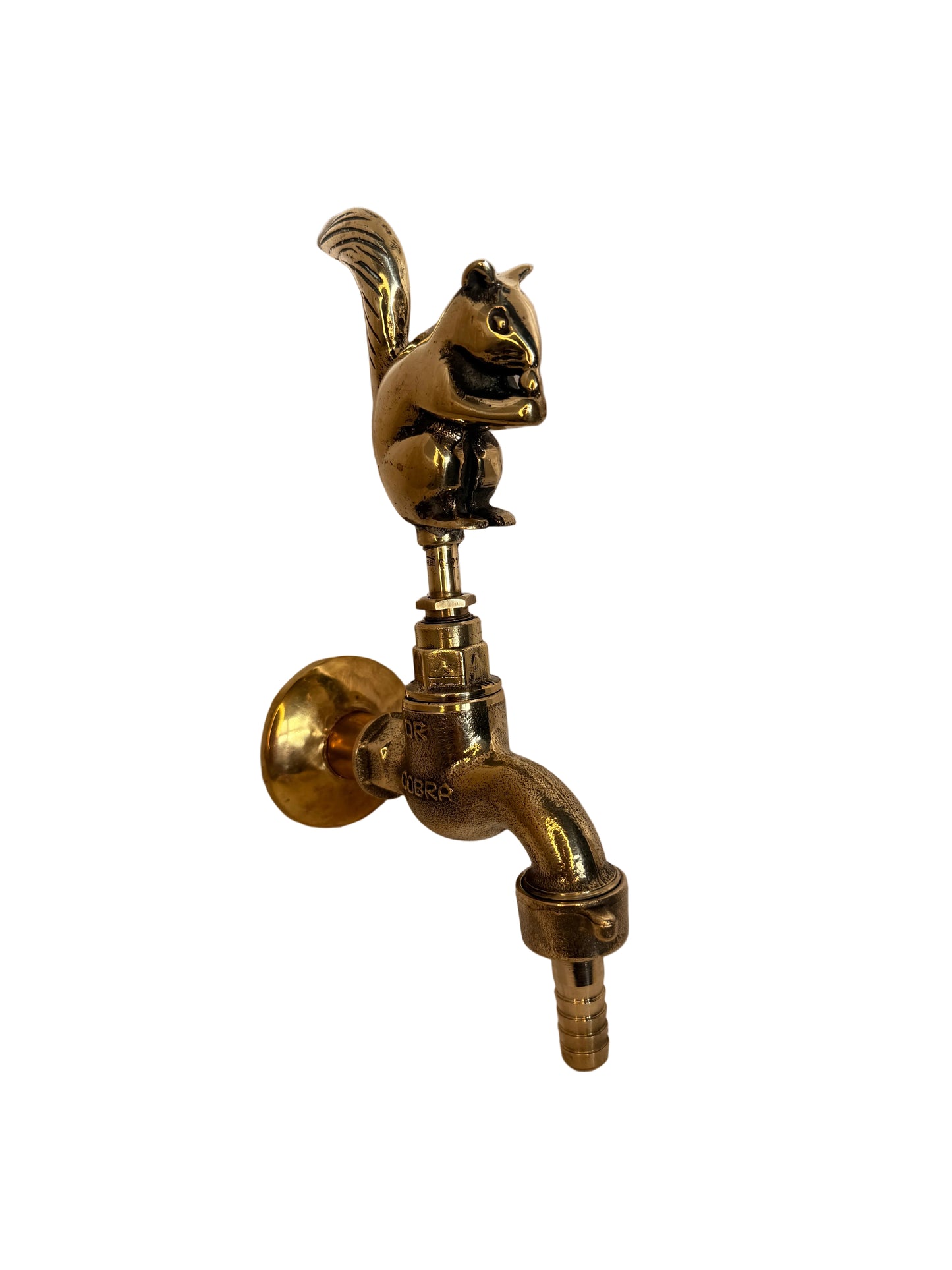 Vintage Solid Brass Garden Hose Animal Tap (Squirrel)